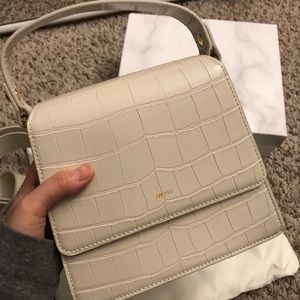 NEW JW PEI The Fae Top Handle Bag - Ivory Croc